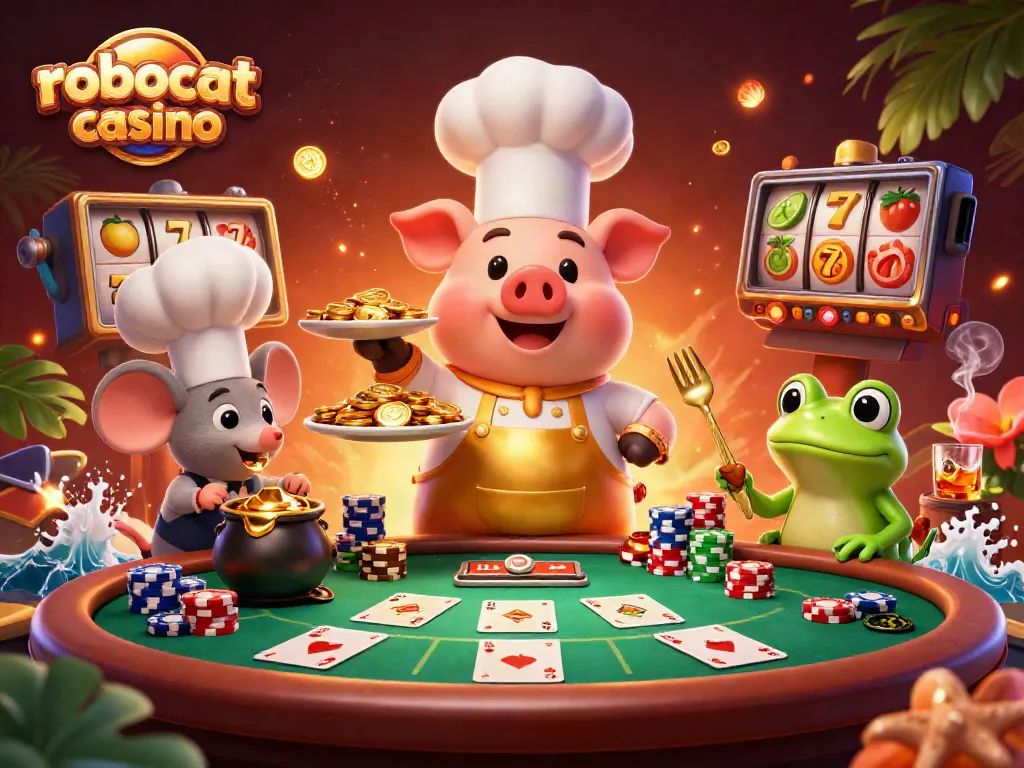 Experience the excitement of robocat casino with vibrant games, gold coins, and engaging characters.